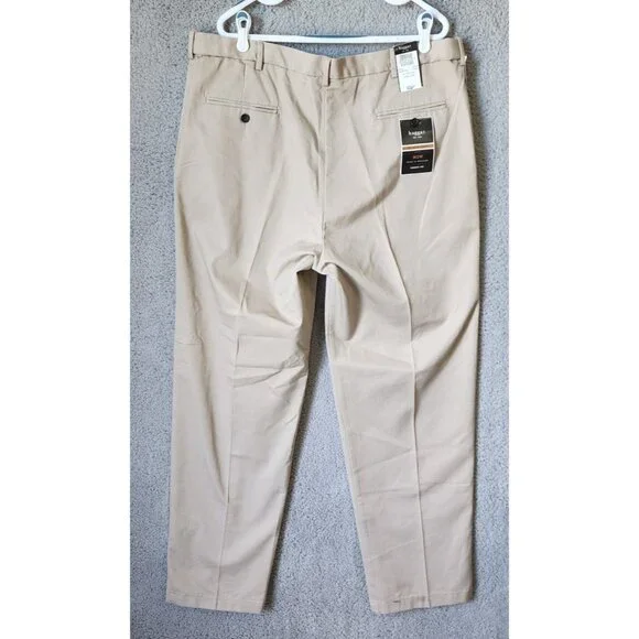NEW Haggar Work To Weekend Classic Fit No Iron Khaki Dress Pants Size 40 x 34 - Picture 15 of 16